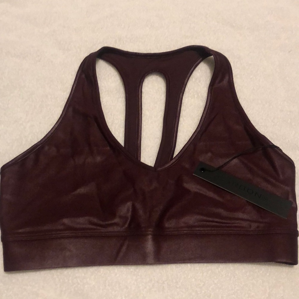 Carbon38 Burgundy Racerback Sports Bra